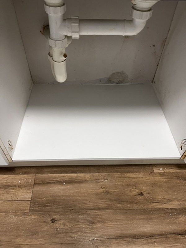 After Replacing Rotten Cupboard Base