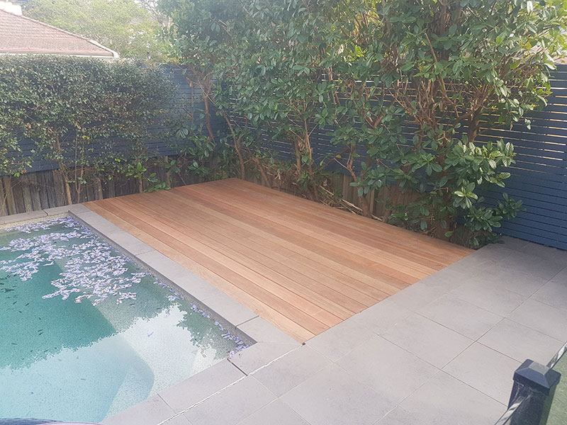 New Deck Alongside Pool